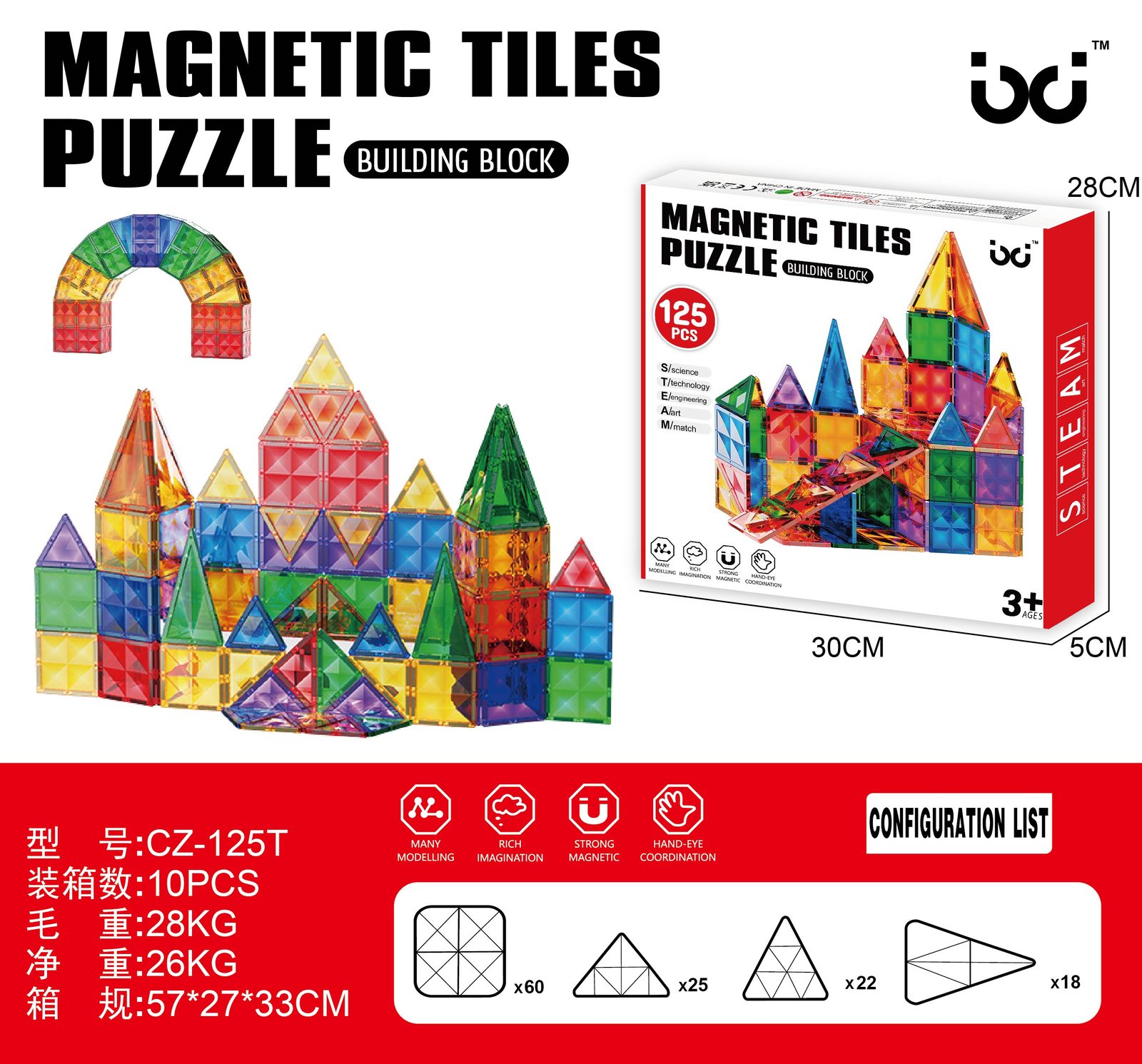 Magnetic tiles collection